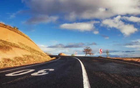 Road in mountains Stock Photos