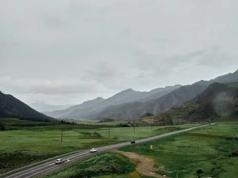 Road to the mountains Stock Photos