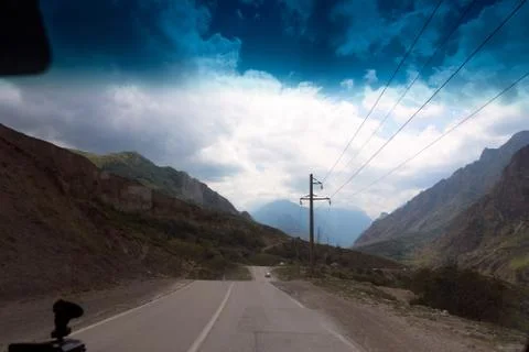 The road in the mountains. Foto stock
