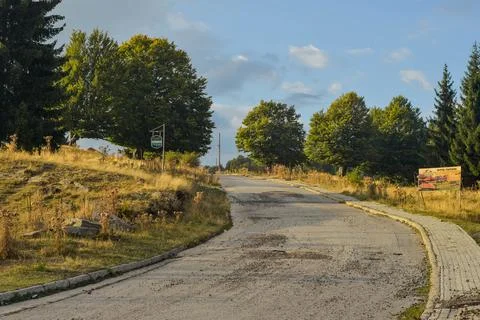 Road to Mountains Stock Photos