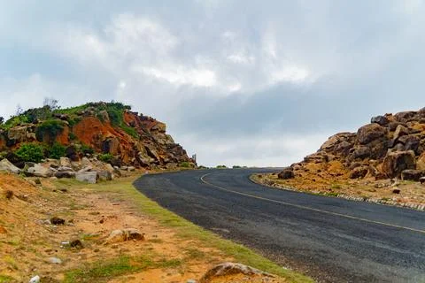 A road in the mountains. Foto stock