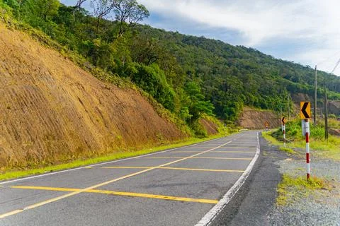 A road in the mountains. 스톡 사진