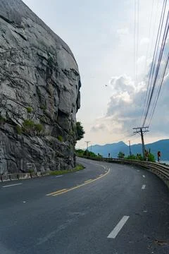 A road in the mountains. 스톡 사진