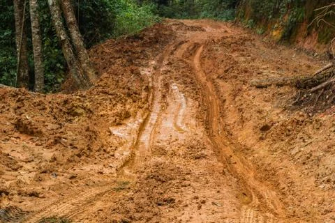Road mud Stock Photos
