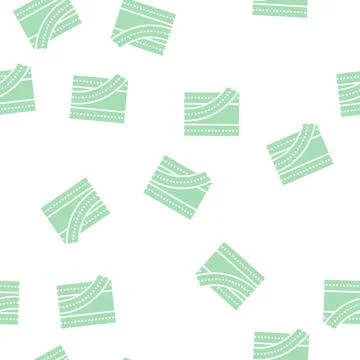 Road multilevel interchange glyph seamless pattern Stock Illustration