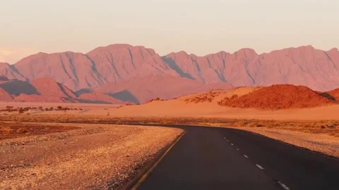 A road in Namibia on a clear, dry, sunny day	 動画素材 333128841