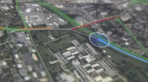 Road Navigation system on a Tablet Computer. (1) Stock Footage 3981096