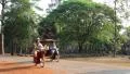 Road near Angkor Thom temple complex in Siem Reap, Cambodia HD Footage