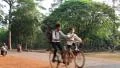Road near Angkor Thom temple complex in Siem Reap, Cambodia HD Footage