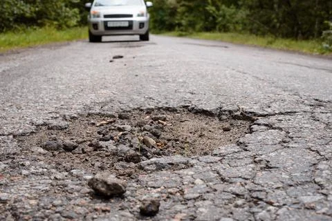 Road needs repairing Stock Photos