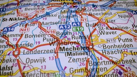 Road network journey from antwerp to brussels Stock Footage 341749500