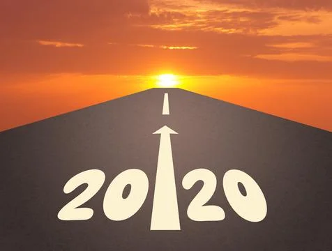 The road to the new year Stock Illustration