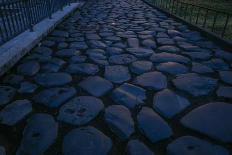 Road next to the coliseum Foto stock