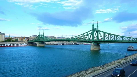 Road next to the Danube river Stock Footage 70666888
