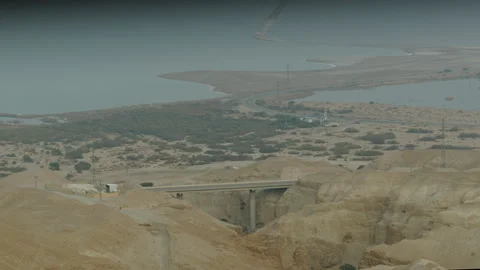 Road Next to Dead Sea Stock Footage 270181808
