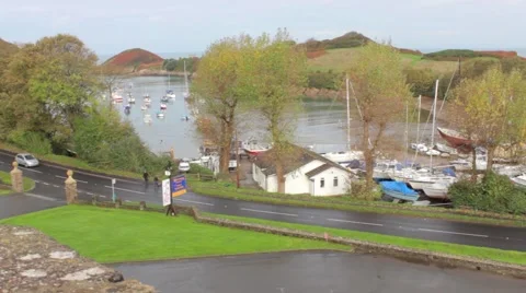 Road next to harbor Stock Footage 43380156