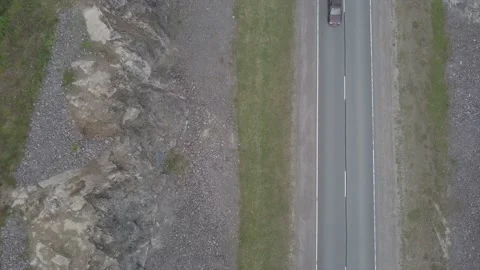 The road is next to the mountain. Stock Footage 149108194