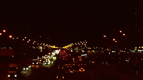 Road night art Stock Footage