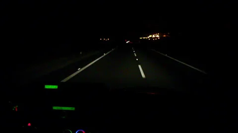 Road at night Stock Footage 23816869