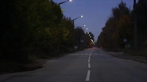 Road at night Stock Footage 46200092