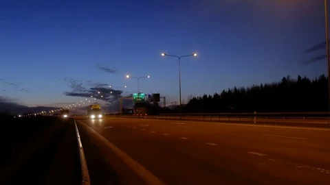 Road at night Stock Footage 74063938