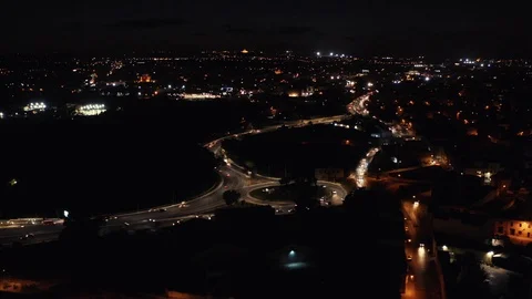 Road By Night Stock Footage 106090687