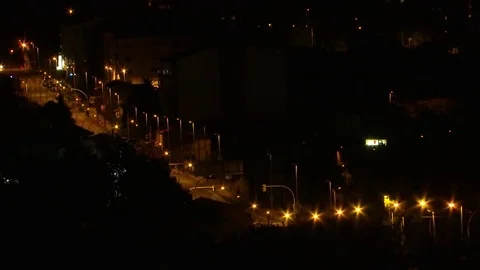 Road Night Lights Stock Footage 78791157