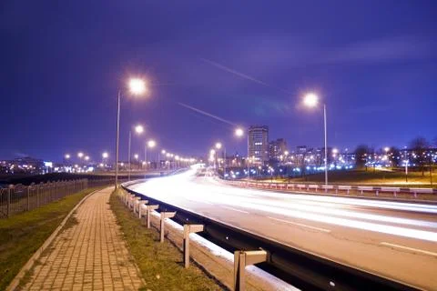 Road in the night Stock Photos