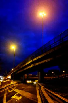 Road at night Stock Photos