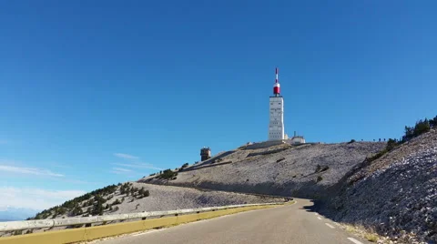 The road on the North face of  Mont Ventoux, France. Stock Footage