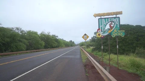 The Road To North Shore Stock Footage 105218507
