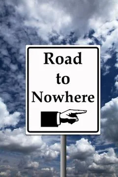 Road to nowhere Stock Illustration