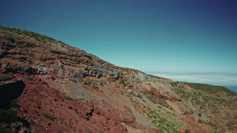 On the road to the Observatory Roque De Los Muchachos, La Palma, Canary Island Stock Footage 295021755