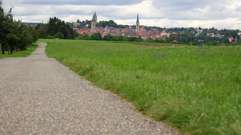 Road to the old town Stock Footage 79101270