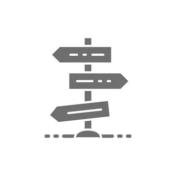 Road or traffic sign, intersection, crossroads, crossroad grey icon. 스톡 일러스트