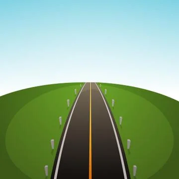 Road Over Field Stock-Illustration