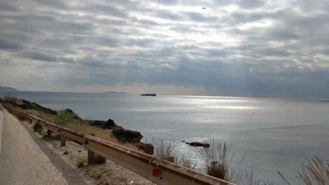 Road over the sea Stock Footage 149823533