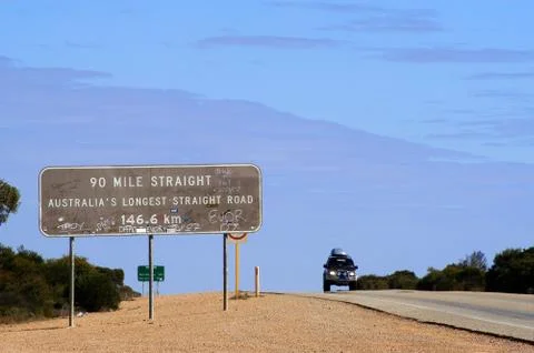 Road panel in australia Stock Photos