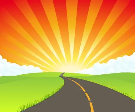 Road to paradise Illustrazione stock