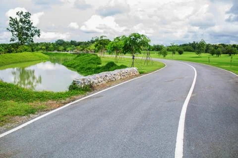 Road in the park. Foto stock