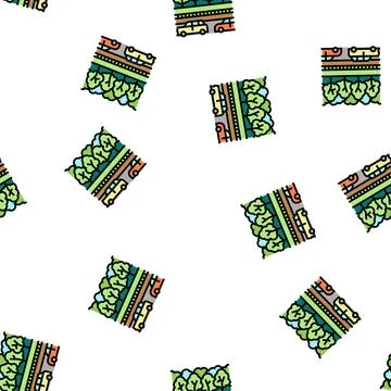 Road park vector seamless pattern Stock Illustration