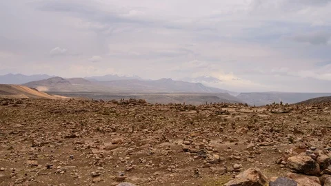 Road Pass between Arequipa and Chivay in Peru Stock Footage 96808634