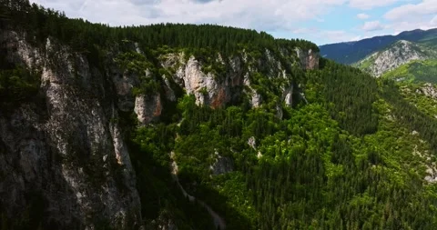 Road Passage Through Mountain Cliff Landscape Eastern Europe Bulgaria Rhodope Stock Footage 300478699