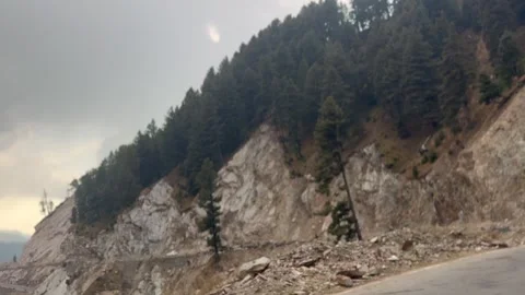 Road passing through mountains Stock Footage 320218499