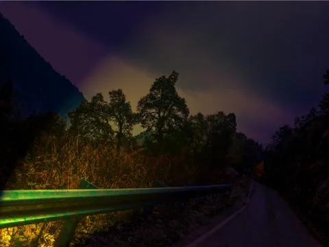 Road passing through mountains Stock Photos