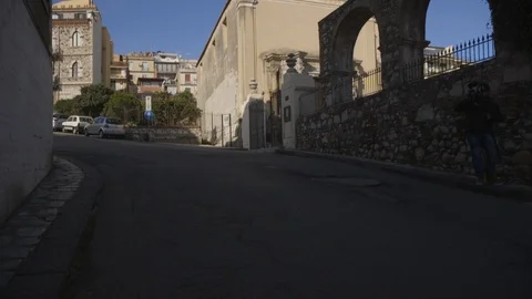 Road passing through town Stock Footage 89972249