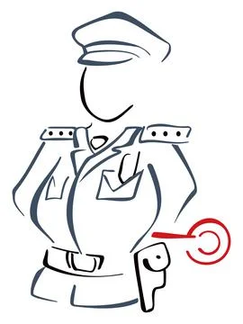 Road patrol at work Stock Illustration