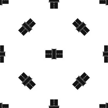 Road pattern seamless black Illustrazione stock