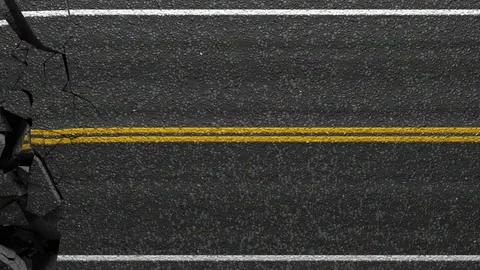 Road pavement destruction Stock Footage 156732346