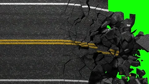 Road pavement destruction Stock Footage 172301940